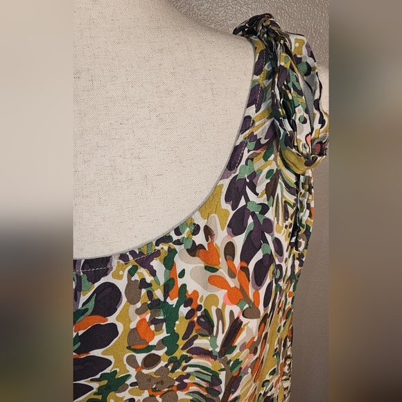 Jodifl Rayon Floral Sleeveless Tiered Print Dress Babydoll Size Large - Picture 6 of 14